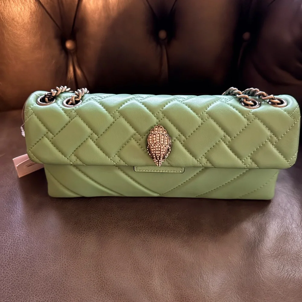 New - Kurt Geiger pale green Kensington long Shoulder/Crossbody Bag - Picture 3 of 15